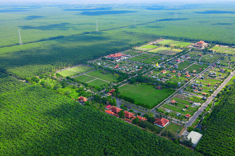 Tổng thể dự án Hoa Viên Bình An được quy hoạch hiện đại